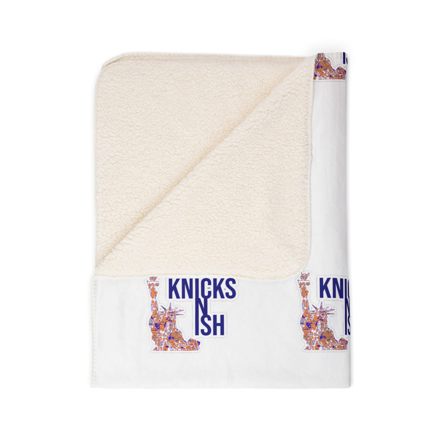 Knicks N Ish Cozy Fleece Sherpa Blanket – Stay Warm & Rep the City