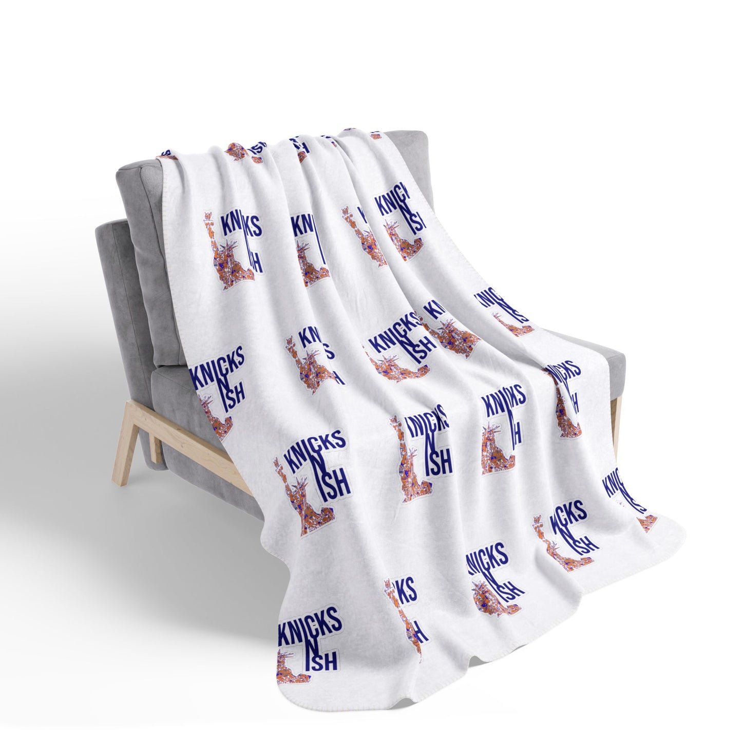 Knicks N Ish Cozy Fleece Sherpa Blanket – Stay Warm & Rep the City