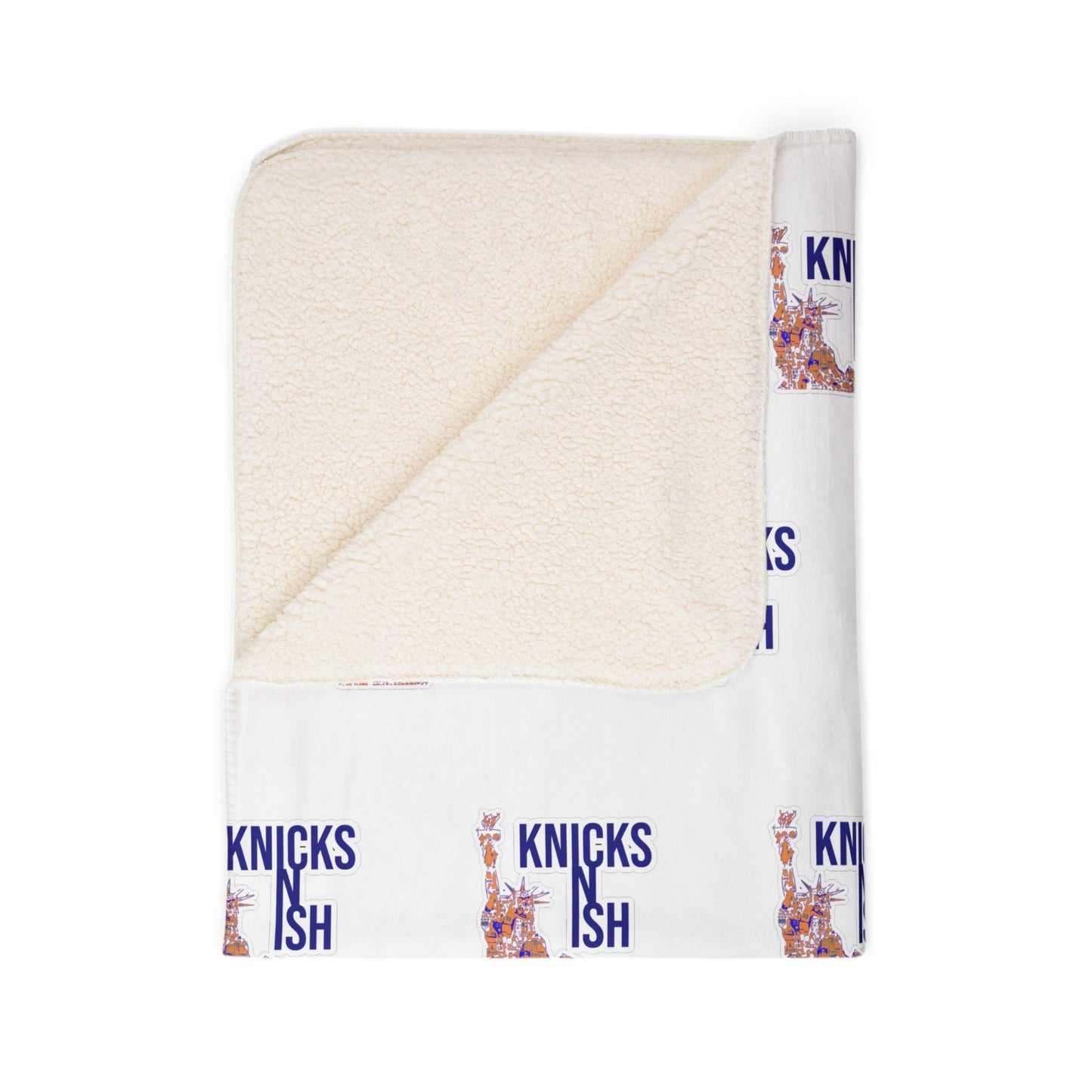 Knicks N Ish Cozy Fleece Sherpa Blanket – Stay Warm & Rep the City