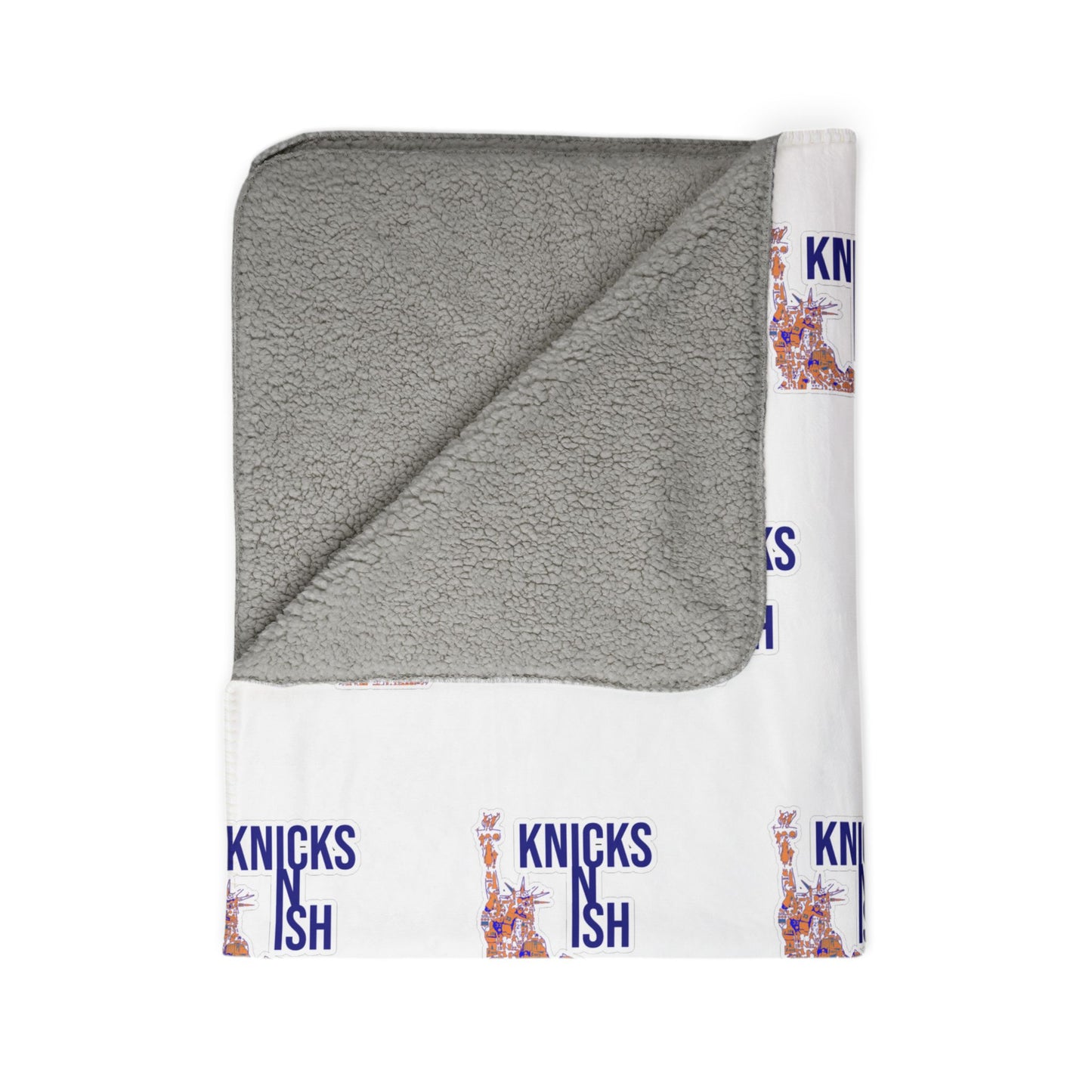 Knicks N Ish Cozy Fleece Sherpa Blanket – Stay Warm & Rep the City