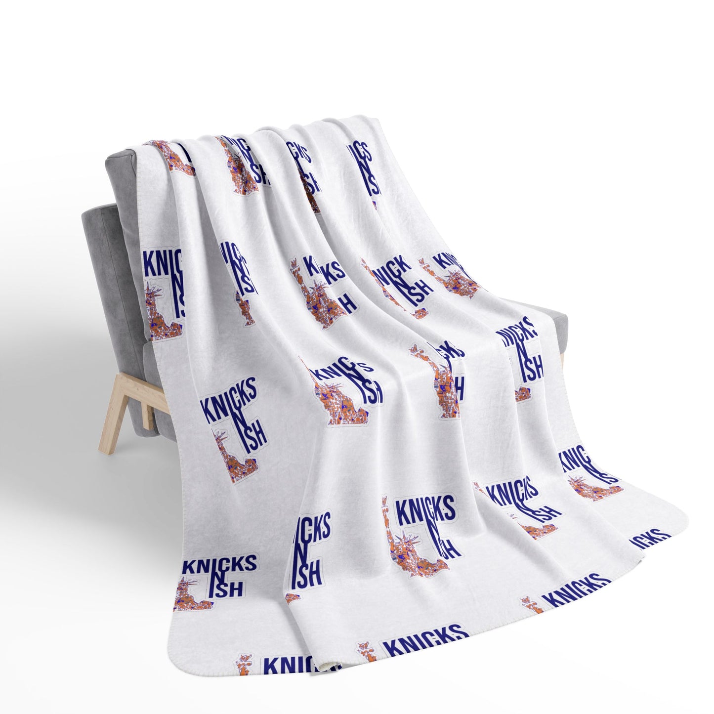 Knicks N Ish Cozy Fleece Sherpa Blanket – Stay Warm & Rep the City