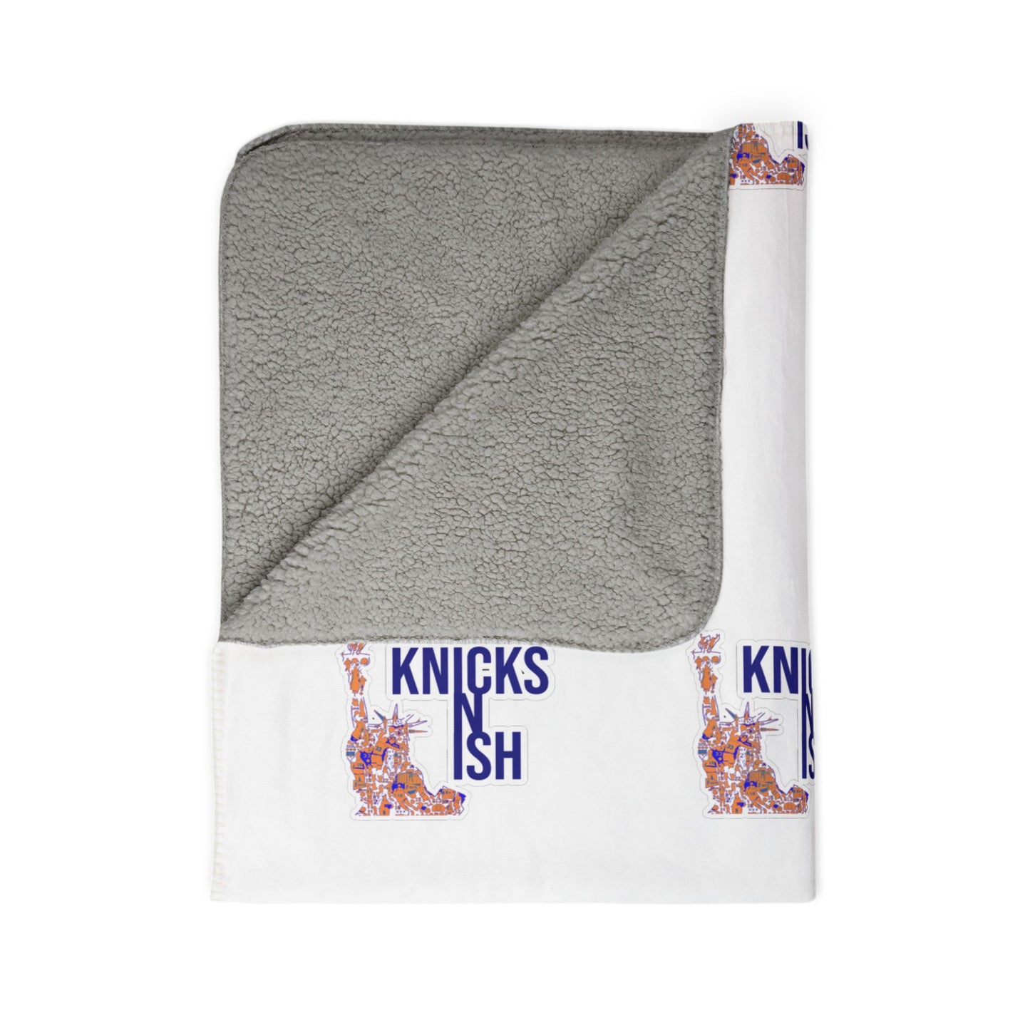 Knicks N Ish Cozy Fleece Sherpa Blanket – Stay Warm & Rep the City